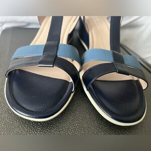 ECCO Women’s 35 T Shape Wedge Sandal Peeptoe Pumps Size 38 or 7.5